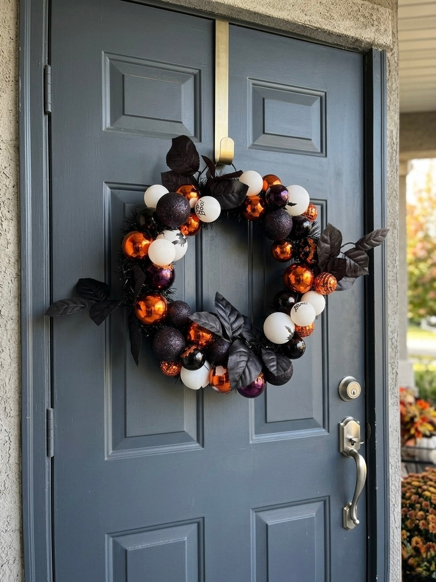 Midnight Bloom Bauble Wreath