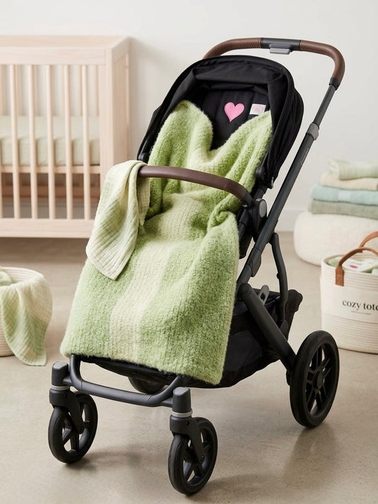The Meadow Ombre Cozy Knit Stroller Blanket