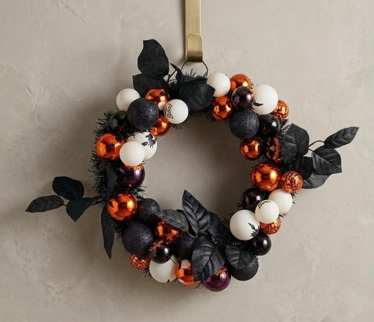 Midnight Bloom Bauble Wreath