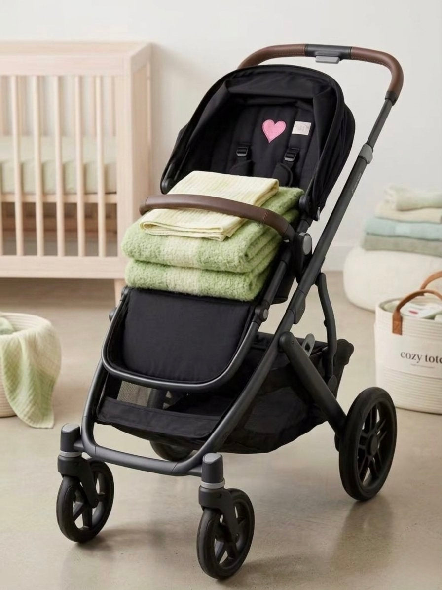 The Meadow Ombre Cozy Knit Stroller Blanket