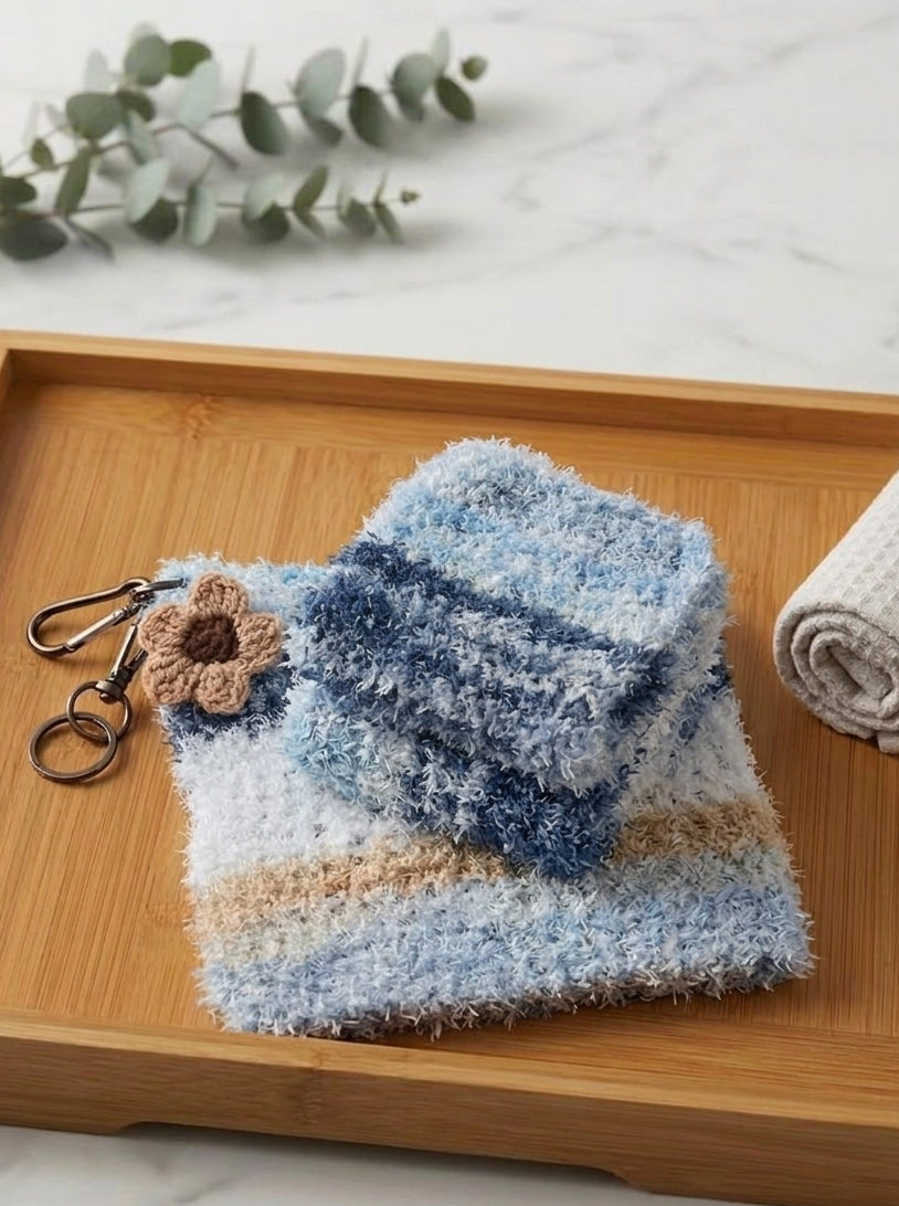 Luxury Handmade Exfoliating Face Wash Cloth (set of 2)– Spa Quality Facial Cleansing Cloth