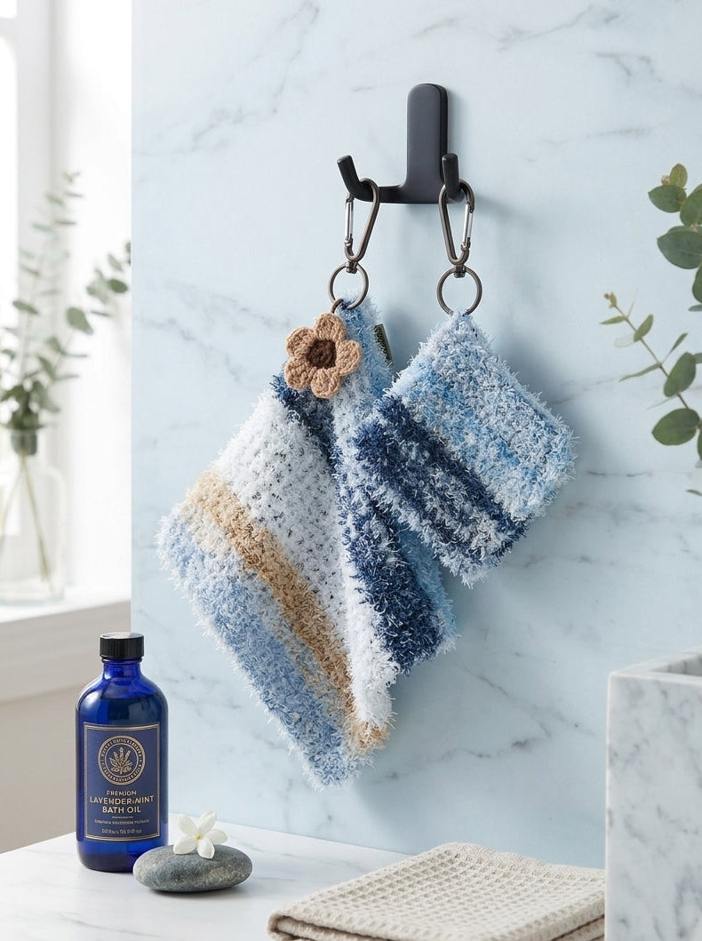 Luxury Handmade Exfoliating Face Wash Cloth (set of 2)– Spa Quality Facial Cleansing Cloth