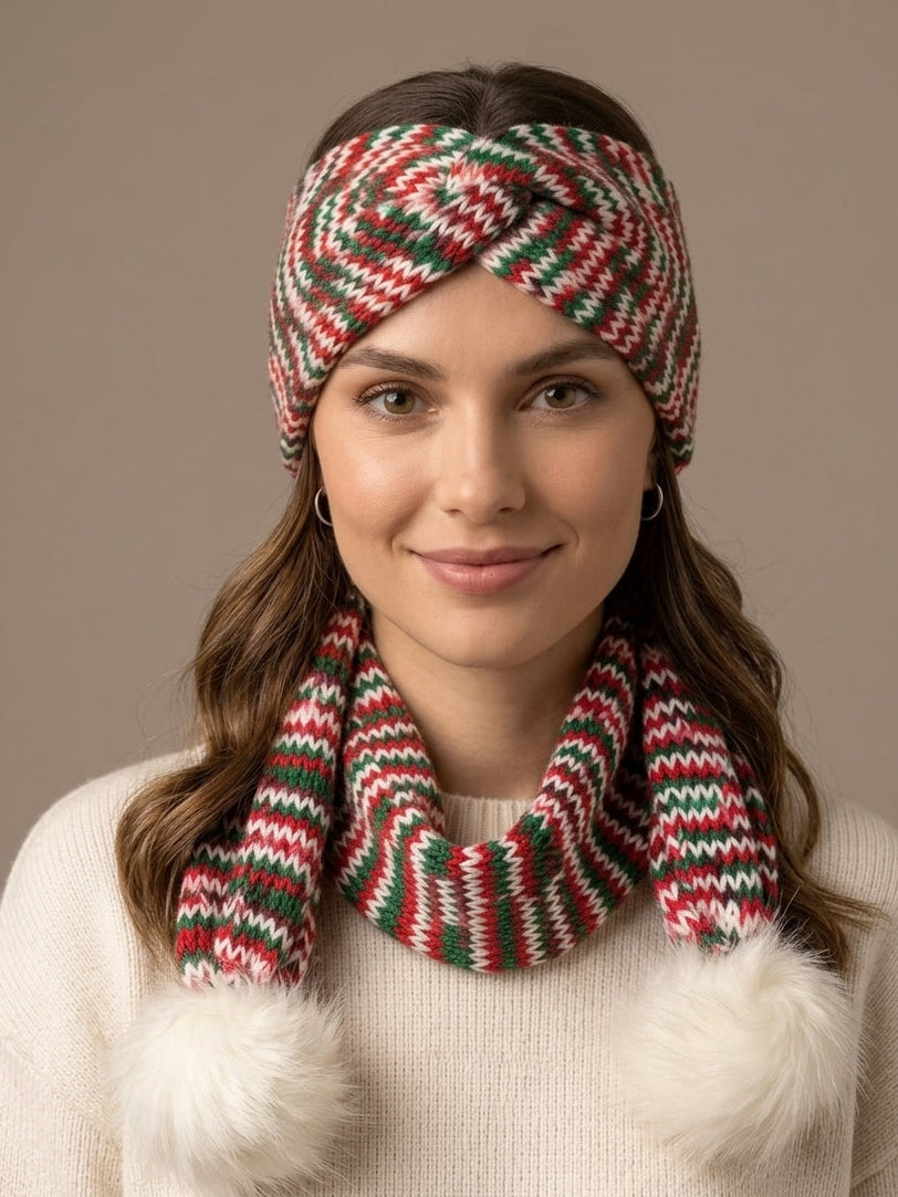 Wrap yourself in classic holiday cheer with our Festive Knit Christmas Scarf.