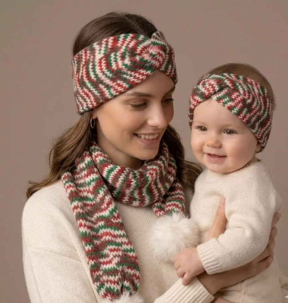 Wrap yourself in classic holiday cheer with our Festive Knit Christmas Scarf.
